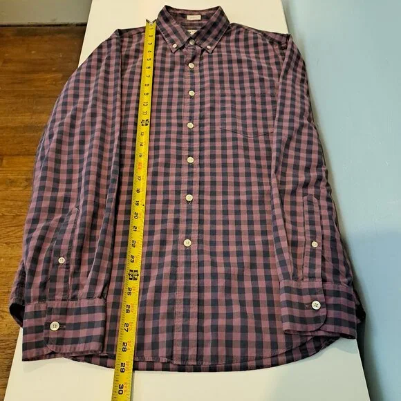 J. Crew Men's Small Tailored Fit Long Sleeve Button Down Shirt Style #51382 - Picture 12 of 13